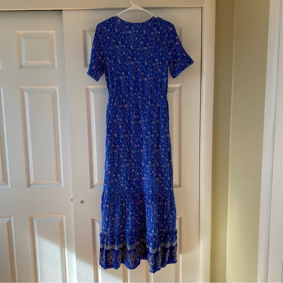 Blue Floral Maxi Dress - Picture 6 of 6